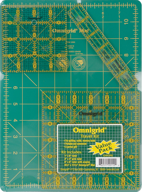 Omnigrid Travel Kit 4/Pkg-1"X6", 4"X4", 6"X6" - R12WGRS - 762511201122