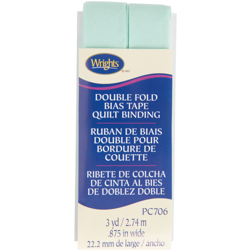 Wrights Double Fold Quilt Binding .875"X3yd-Cool Cucumber - 117-706-406 - 070659924781