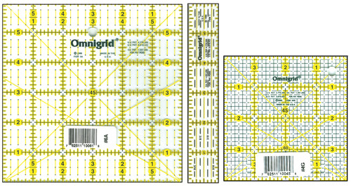 Omnigrid Ruler Set 3/Pkg-4", 6" & 1"X6" - R641