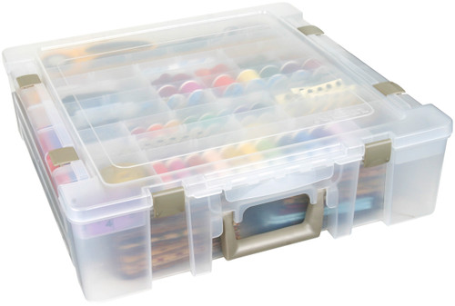 ArtBin Super Satchel Deluxe-17.25"X16.75"X5" Translucent - 6981AB ArtBin Super Satchel Deluxe-17.25"X16.75"X5" Translucent - 6981AB
