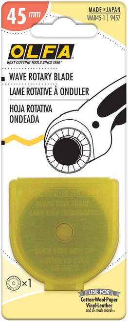 OLFA Decorative Edge Rotary Blade 45mm-Wave - WAB45-1 - 091511500660