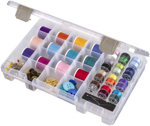 ArtBin Sew-Lutions Bobbin & Supply Box-10.75"X7.375"X1.75" Translucent - 6911AB ArtBin Sew-Lutions Bobbin & Supply Box-10.75"X7.375"X1.75" Translucent - 6911AB
