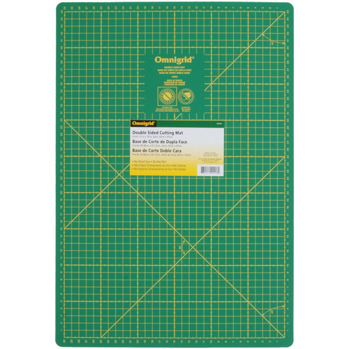 Omnigrid Double-Sided Cutting Mat 12"X18"-Green - 18MDS - 762511302188
