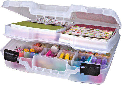 ArtBin Quick View Deep Base Carrying Case-15"X3.25"X14.375" Translucent - 6962AB ArtBin Quick View Deep Base Carrying Case-15"X3.25"X14.375" Translucent - 6962AB
