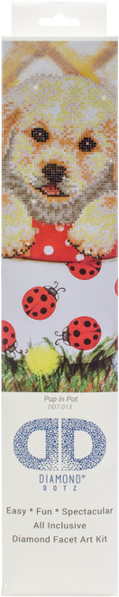 Diamond Dotz Diamond Art Kit 15"X19.5"-Pup In Pot - DD7013 - 4897073243627