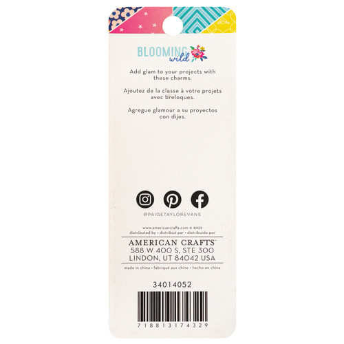 Paige Evans Blooming Wild Charms 18/Pkg- - PE014052 Paige Evans Blooming Wild Charms 18/Pkg- - PE014052