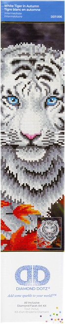 Diamond Dotz Diamond Art Kit 17.25"X21.75"-White Tiger In Autumn - DD7006 - 4897073240824
