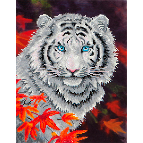 Diamond Dotz Diamond Art Kit 17.25"X21.75"-White Tiger In Autumn - DD7006