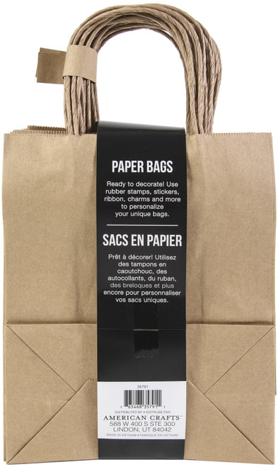 Colorbok Large Paper Gift Bags 10"X8" 13 Pack-Kraft - CB35791