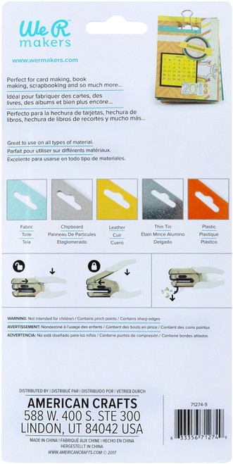We R Crop-A-Dile Euro Hook Power Punch-1.5" - 71274 We R Crop-A-Dile Euro Hook Power Punch-1.5" - 71274
