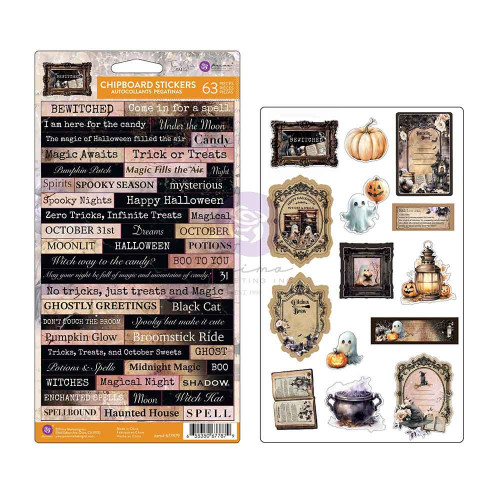 3 Pack - Prima Chipboard Stickers 63/Pkg-Bewitched - 5A00371W-1H82W - 655350677879