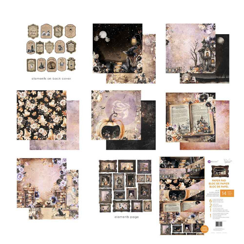Prima 12x12 Paper Pad 14/Pkg-Bewitched - 5A00371R-1H82T - 655350677763