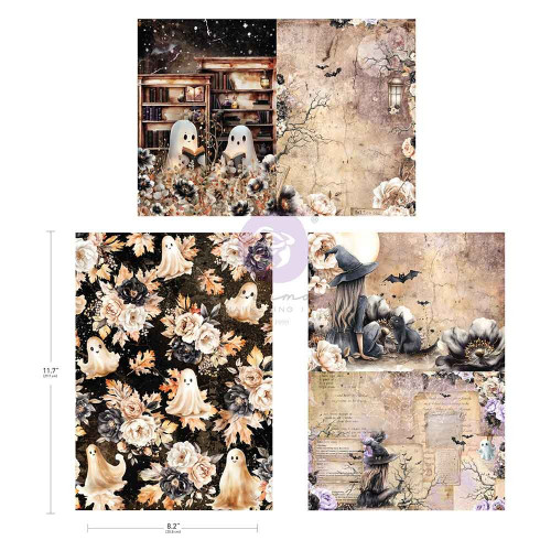 3 Pack - Prima A4 Decoupage 8.3"x11.7" each-Bewitched - 5A003721-1H82Q - 655350682057