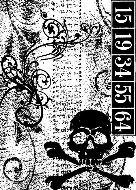 Tim Holtz Cling Stamp-Skull - 5A00399M-1H8G6 - 732388250738