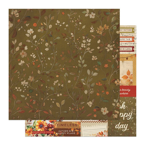 25 Pack - PhotoPlay Autumn Junque Double-Sided Cardstock 12"X12"-Grateful Heart - 5A00360D-1H79M - 709388351437