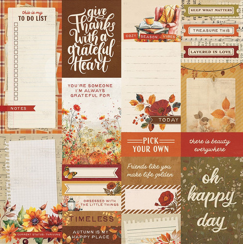 25 Pack - PhotoPlay Autumn Junque Double-Sided Cardstock 12"X12"-Grateful Heart - 5A00360D-1H79M 25 Pack - PhotoPlay Autumn Junque Double-Sided Cardstock 12"X12"-Grateful Heart - 5A00360D-1H79M
