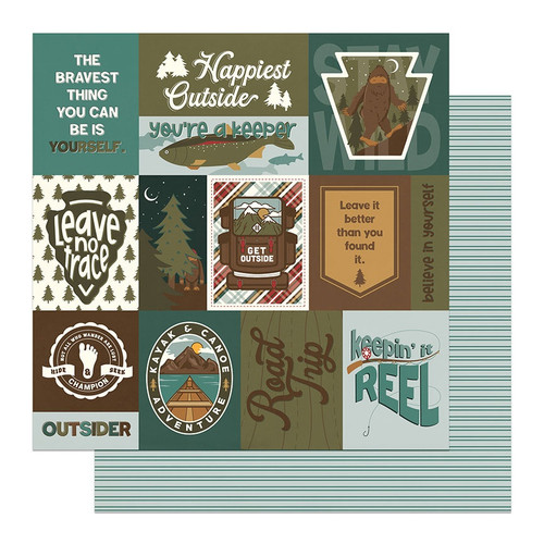 25 Pack - PhotoPlay Camp Legend Double-Sided Cardstock 12"X12"-Outsider - 5A003609-1H796 - 709388351277