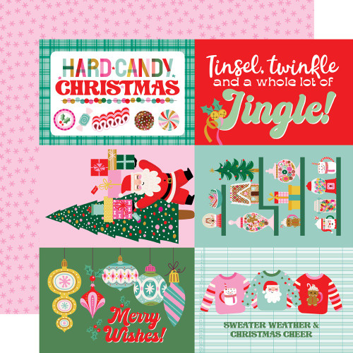 25 Pack - Hard Candy Christmas Double-Sided Cardstock 12"X12"-4X6 Elements - 5A0034YC-1H6B5 - 810191521075