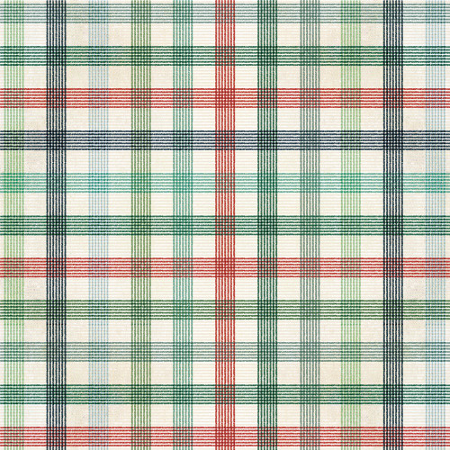 25 Pack - Simple Vintage Flannel Season Double-Sided Cardstock 12"X12"-Stayin' Cozy - 5A0034X7-1H6BS