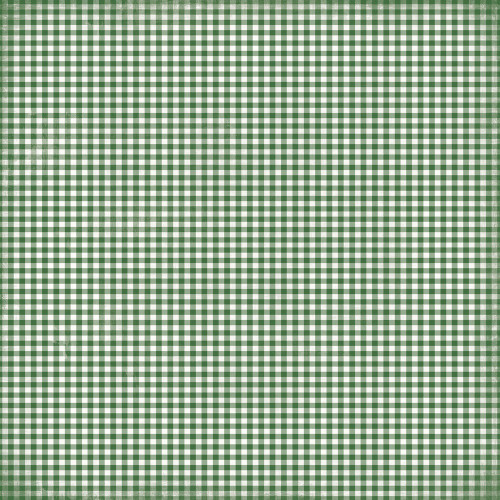 25 Pack - Simple Vintage Believe Double-Sided Cardstock 12"X12"-Evergreen Gingham - 5A0034W6-1H6CT