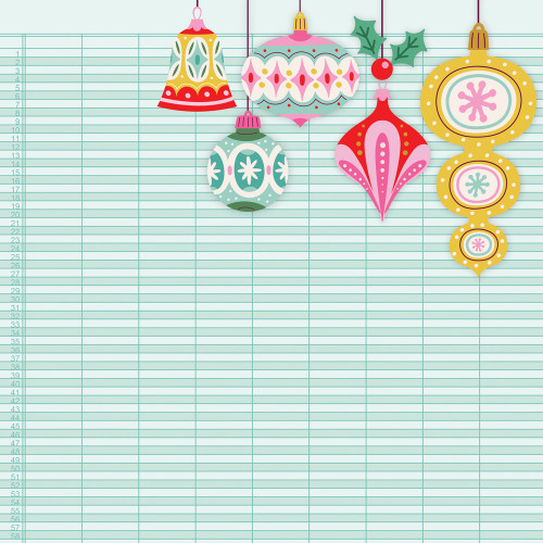 25 Pack - Hard Candy Christmas Double-Sided Cardstock 12"X12"-Fine & Dandy - 5A0034YC-1H6DM