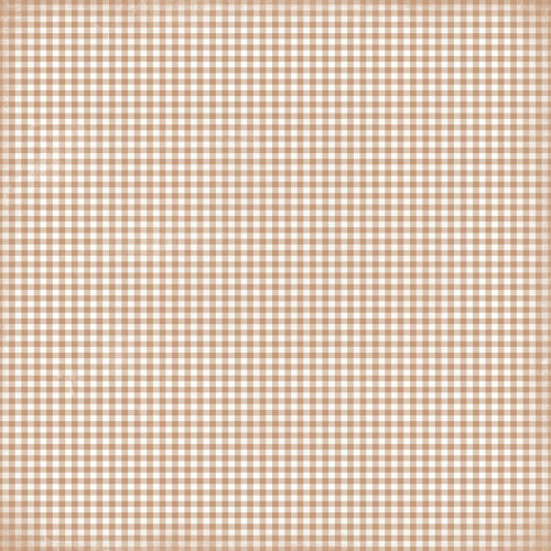 25 Pack - Simple Vintage Believe Double-Sided Cardstock 12"X12"-Gingerbread Gingham - 5A0034W6-1H6FX