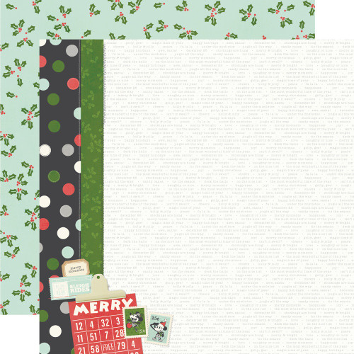 25 Pack - Say Cheese Classic Mouse Christmas Double-Side Cardstock 12"-Merry Christmas - 5A0034WV-1H6G9 - 810150779936