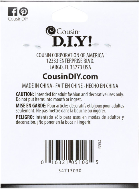 CousinDIY Jewelry Basics Glass Beads 8mm 130/Pkg-White Opaque Round - 34713030 CousinDIY Jewelry Basics Glass Beads 8mm 130/Pkg-White Opaque Round - 34713030