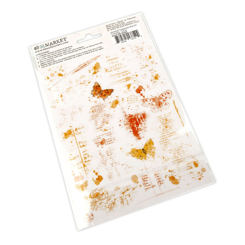 49 And Market Essential Textblends Rub-Ons 6"X8" 2/Pkg-Citrus - VBRUBONS-37544