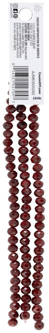 2 Pack - Cousin DIY Glass Crystal Tie-Dye Bead Strand 24" 99/Pkg-Red - 5A002GM9-1GJ48
