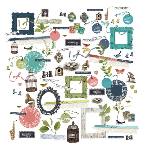2 Pack - 49 And Market Laser Cut Outs-Elements, Birdsong - 5A002C0M-1GFJW