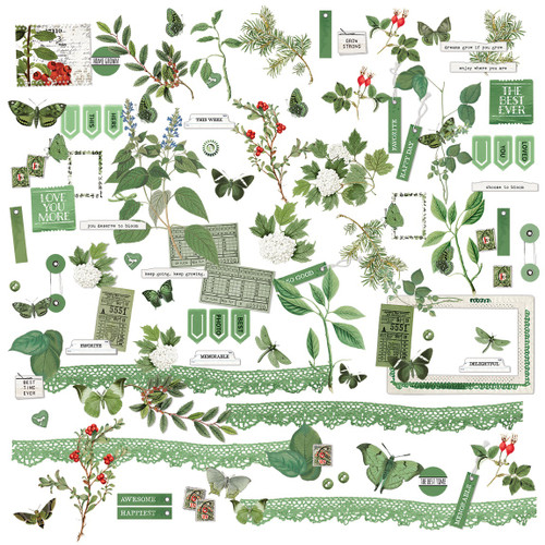 2 Pack - Color Swatch: Willow Mini Laser Cut Outs-Elements - A5002401-G1795