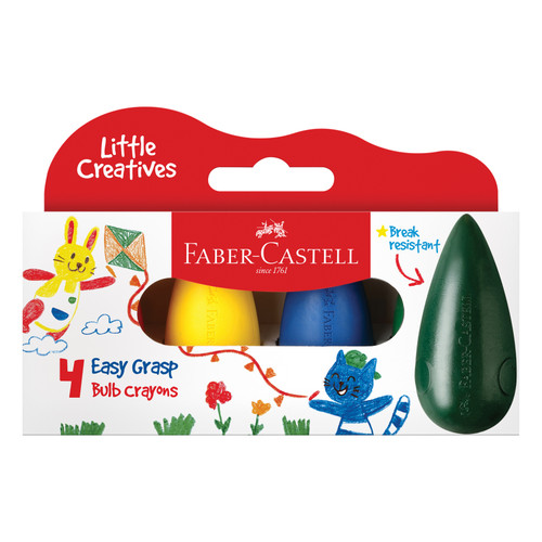 3 Pack - Little Creatives Easy Grasp Bulb Crayons-4/Pkg - 5A002JG5-1GKZC - 8901180226049