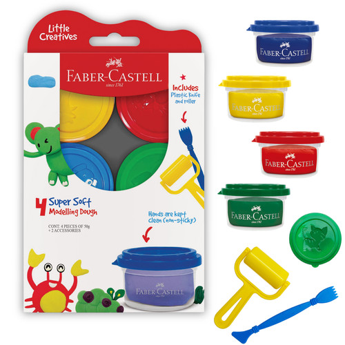 2 Pack - Little Creatives Modeling Dough 4/Pkg-Assorted - 5A002JGB-1GKZB