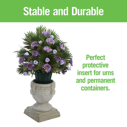 3 Pack - FloraCraft Easy Anchor Plastic Floral Container -Green - 5A002JTH-1GLCL