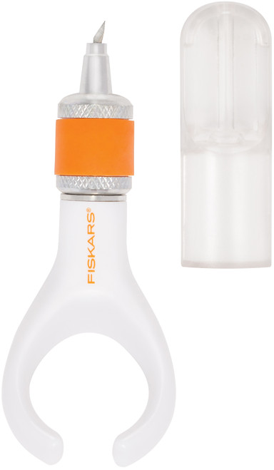 2 Pack - Fiskars Fingertip Swivel Knife-Orange/White - 3314