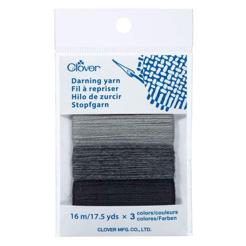 3 Pack - Clover Darning Yarn-Gray - 5A00324R-1H3SR - 051221779572