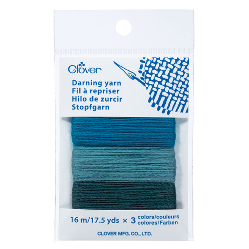 3 Pack - Clover Darning Yarn-Lake - 5A00324R-1H3T1 - 051221779596