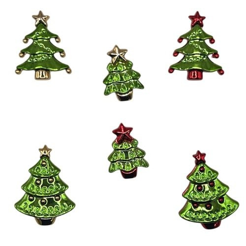 Buttons Galore Christmas Themed Buttons-Festive Trees - 5A003CMV-1H8Y8 - 840934067911