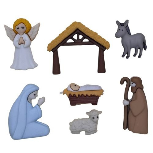 Buttons Galore Christmas Themed Buttons-Classic Nativity - 5A003CMM-1H8YC - 840934068222