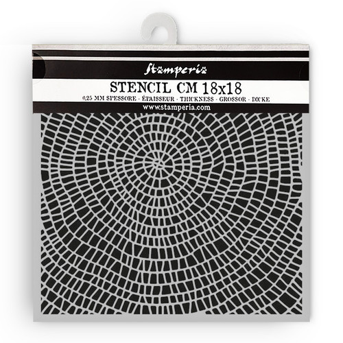 2 Pack - Stamperia Whispering Woods Stencil 7"X7"-Bark Pattern - 5A003740-1H862 - 5993110046974