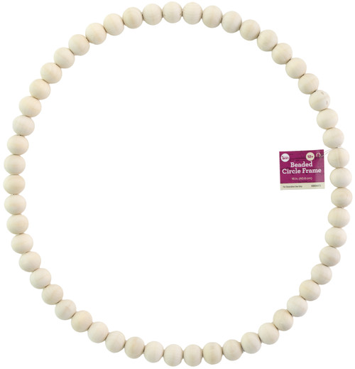 3 Pack - Cousin DIY Natural Wood Beaded Wreath Frame 16"-Beige - 5A002GN0-1GJ4C - 191648134162