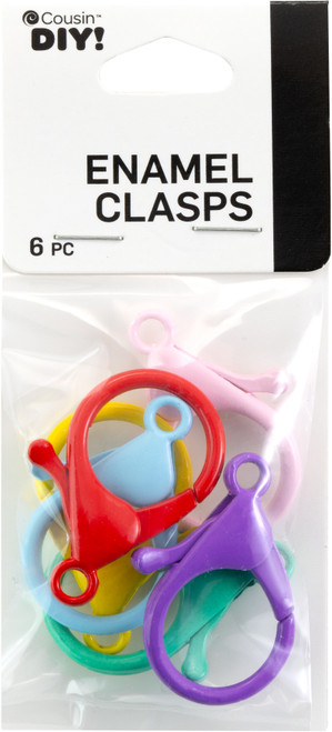2 Pack - Cousin DIY Enamel Lobster Clasps 6/Pkg-Multi-Color - 5A002GN8-1GJ4S - 191648137873