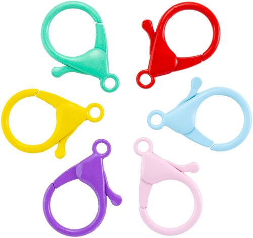 2 Pack - Cousin DIY Enamel Lobster Clasps 6/Pkg-Multi-Color - 5A002GN8-1GJ4S