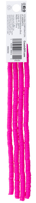 2 Pack - Cousin DIY Acrylic Disc Heishi Bead Strand 7.5"-Pink - 5A002GN4-1GJ5C