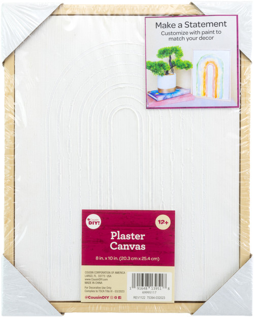 3 Pack - Cousin DIY Paintable Framed Textured Canvas-8"X10", Rainbow - 5A002GM7-1GJ55 - 191648139518