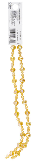 2 Pack - CousinDIY Glass Strand AB Faceted Rondell-Champagne - 5A002GNJ-1GJ5G