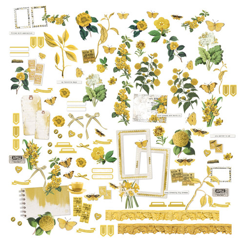 2 Pack - Color Swatch: Ochre Mini Laser Cut Outs-Elements - OCS26900
