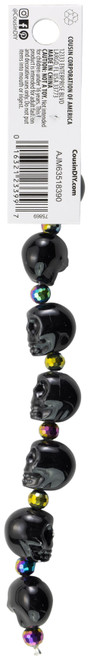 2 Pack - CousinDIY Ceramic Strand 7in/17.8cm-Black/Purple Skull - 5A002GMB-1GJ5R