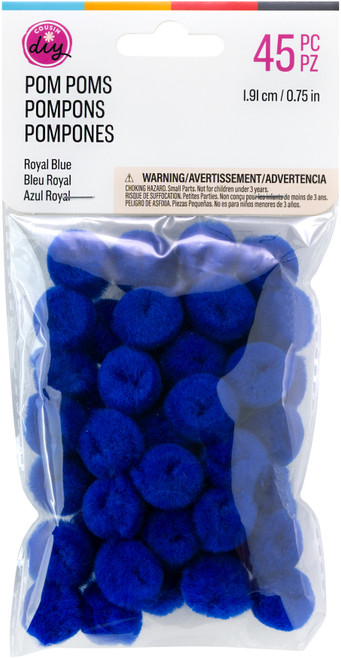 6 Pack - CousinDIY Pom-Pom 0.75" 45/Pkg-Royal Blue - 5A002XTD-1GYL0 - 191648181135